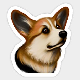 Cute Corgi Drawing Sticker